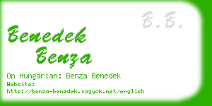 benedek benza business card